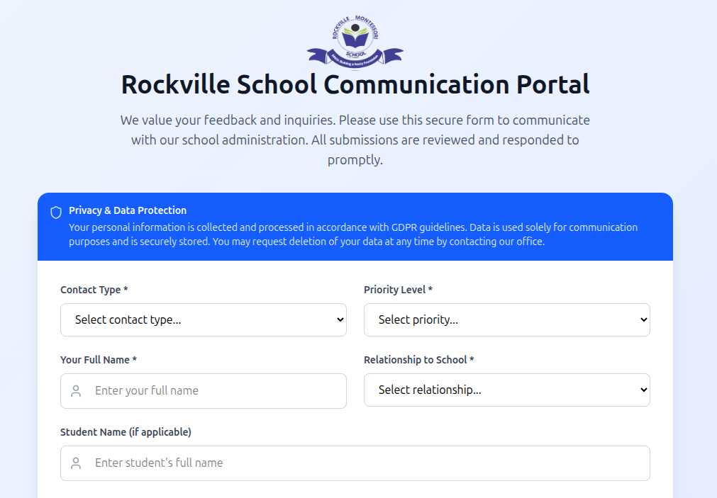 School Contact & Feedback System